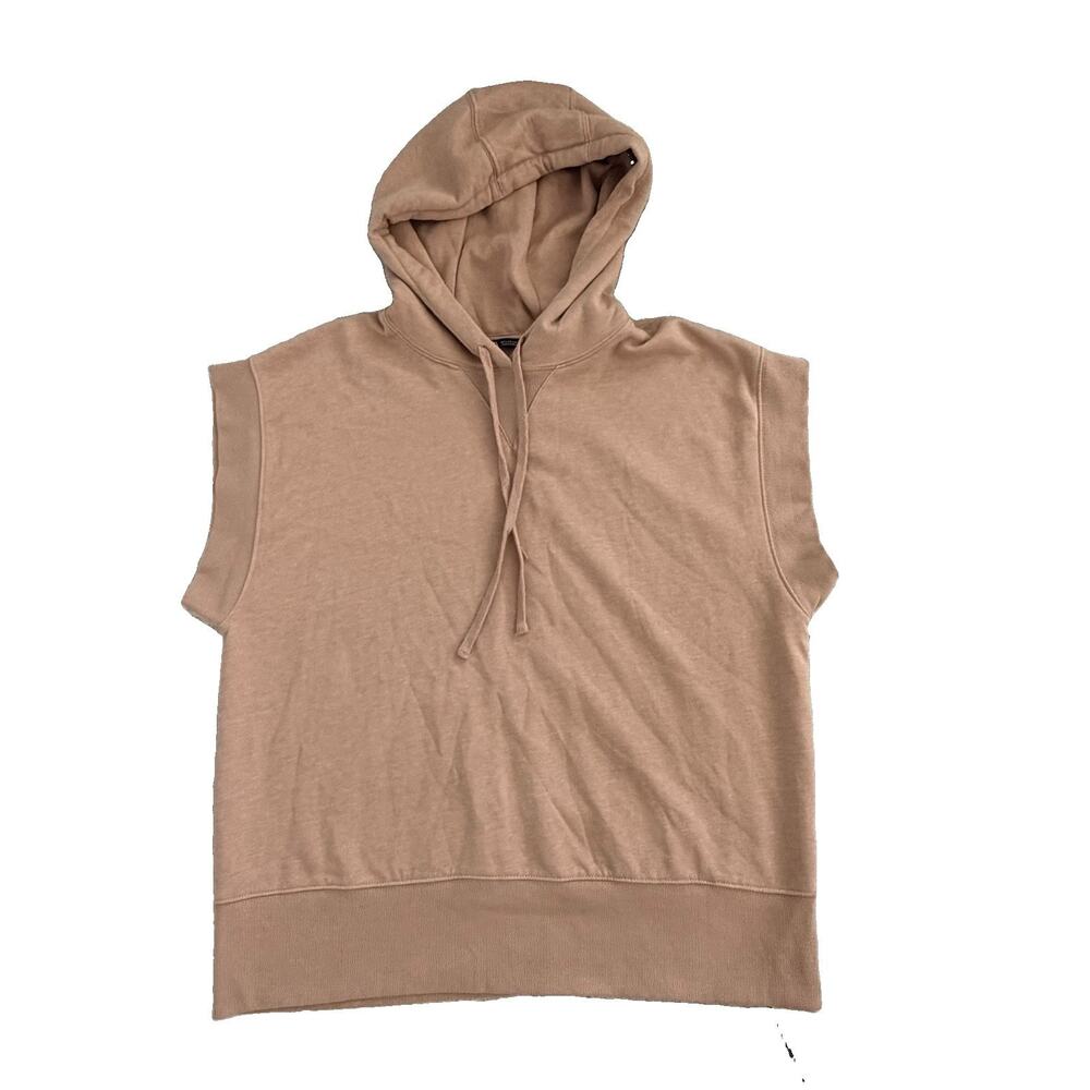 Zara Hooded Soft Brown Oversize Sweatshirt Sz L Womens Athleisure Lounge